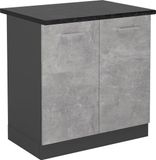 Vicco R-Line Wastafelkast – 80 cm, WB Antraciet Beton