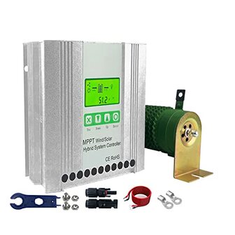 CMYX Zonnepaneelcontroller 5000W Wind Solar Hybrid Charge Controller with Equalizer, 12V 24V 48V AUTO, MPPT for Solar and Wind, for Lithium Lead Battery Intelligente regelaar (2000W Solar1500W, S