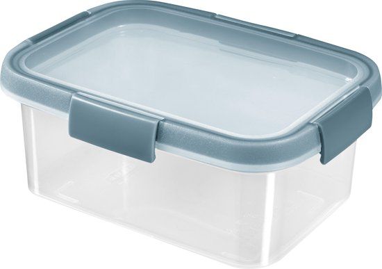 Curver Smart Fresh Eco Vershoudbakje - 1.2L - Rechthoekig - Blauw/Transparant
