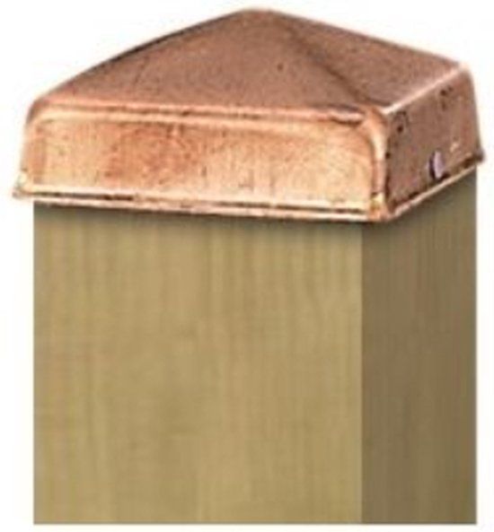 Waelbers Paalornament Piramide Koper 91 x 91 mm