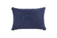 Cao Hoofdkussen, opgeblazen: 40 x 27 x 13 cm, loop 42 x 30 cm, PVC = > velours blauw, volwassenen, uniseks, 40 x 27 x 13 cm.