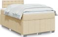 Maison Exclusive - Lit boxspring avec matelas, couleur crème, 120x190 cm, rembourré