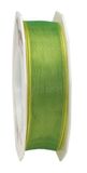 PRÄSENT Organza lint met bedrade rand, 25mm-25m, limoengroen-geel