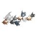 Fijalo DKD Home Decor Wanddecoratie Metaal Multicolour Vissen (90 x 5 x 37 cm)