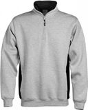 Fristads Sweatshirt Met Korte Ritssluiting 1705 Df - Lichtgrijs - M