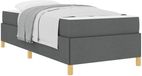 vidaXL Cadre de lit Tissu Gris foncé 80 x 200 cm