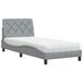 VidaXL Bed met matras stof lichtgrijs 80x200 cm
