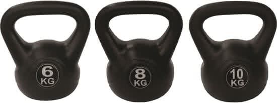 RS Sports Aerobic - Kettlebell - 4 kg - Zwart