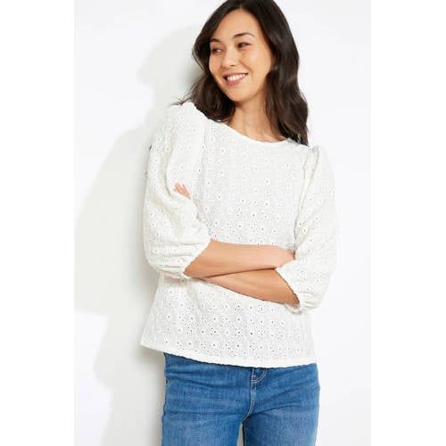 LOLALIZA top ecru broderie