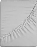 Dreamers Den Egyptisch Percale Katoen Hoeslaken Warm Grijs 90x210 cm