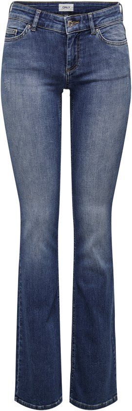 ONLY ONLBLUSH Low Waist Flared Jeans - Dark Blue Denim