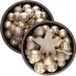 Bellatio Decorations Shoppartners Bv 70x stuks kunststof kerstballen met ster piek parel/champagne mix 5, 6 en 8 cm