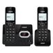 VTech CS2051 Draadloze telefoon met antwoordapparaat en 2 handsets, ECO+ modus, seniorentelefoon, vaste telefoon, oproepblokkering, handsfree-functie, grote toetsen, 1-lijnweergave, zwart