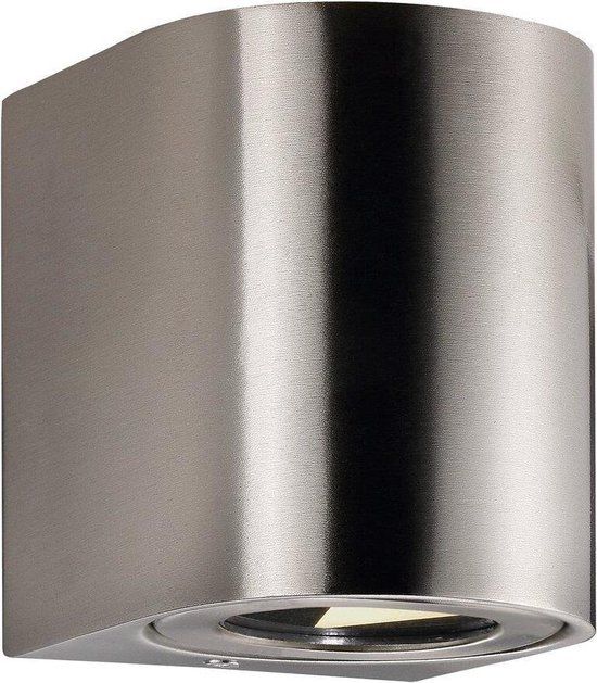 Nordlux Canto - LED Wandlamp Buiten - 2-lichts - RVS - 2700K - IP44