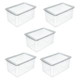 keeeper Bak bea met ventilatiesysteem, 59 x 39 x 27 cm, 43 l, transparant, 5 stuks