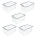 keeeper Bak bea met ventilatiesysteem, 59 x 39 x 27 cm, 43 l, transparant, 5 stuks