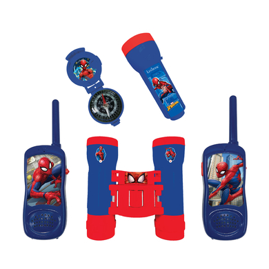 LEXIBOOK LEXIBOOK Spider -Man avonturenset met 2 walkie talkies tot 120m, verrekijker, zaklamp en kompas