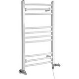 Hudson Reed - Sèche-serviettes Design Mixte Moderne Incurvé - Blanc - 80 cm x 49,8 cm