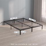 Dreamzie 150 x 190 Bedbodem met 41cm Poten - Robuust en in 20 minuten te monteren - Robuust metalen bedframe 150x190