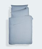 Bianca Plain Dyed Cotton Percale Denim 200 TC Duvet Cover Set 160 x 220 cm - 50 x 80 cm