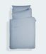 Bianca Plain Dyed Cotton Percale Denim 200 TC Duvet Cover Set 160 x 220 cm - 50 x 80 cm