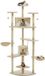vidaXL Poteau griffoir pour chat avec poteaux à griffer en sisal 203 cm beige et blanc