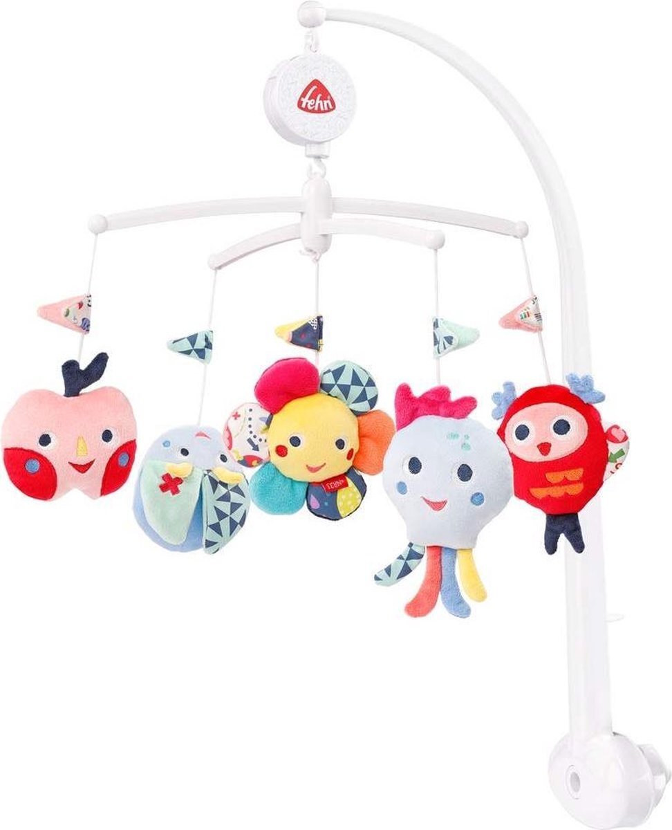 Fehn Muziekmobiel Color Friends Junior Polyester 65 Cm Wit wit, Multicolor