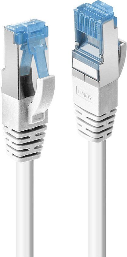 LINDY 47193 RJ45 Netwerkkabel, patchkabel CAT 6A S/FTP 1.50 m Wit Snagless
