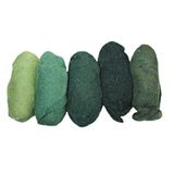 Rayher Pure scheerwol, gespikkeld, 5 kleuren, tot 20 g ass. groene tinten, 5363700
