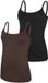 Mamalicious - MLKERRIE - Tops voor zwangerschap & borstvoeding - 2-pack - Hot Fudge Black - Maat M