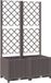 vidaXL Plantenbak met latwerk 80x40x136 cm polypropeen bruin