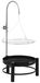 BBQ-Toro grill rotatif avec foyer et grille, diamètre 61 cm, noir, grill au charbon de bois, brasero