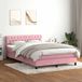 Maison Exclusive - Lit boxspring avec matelas, rose, 140x210 cm, velours