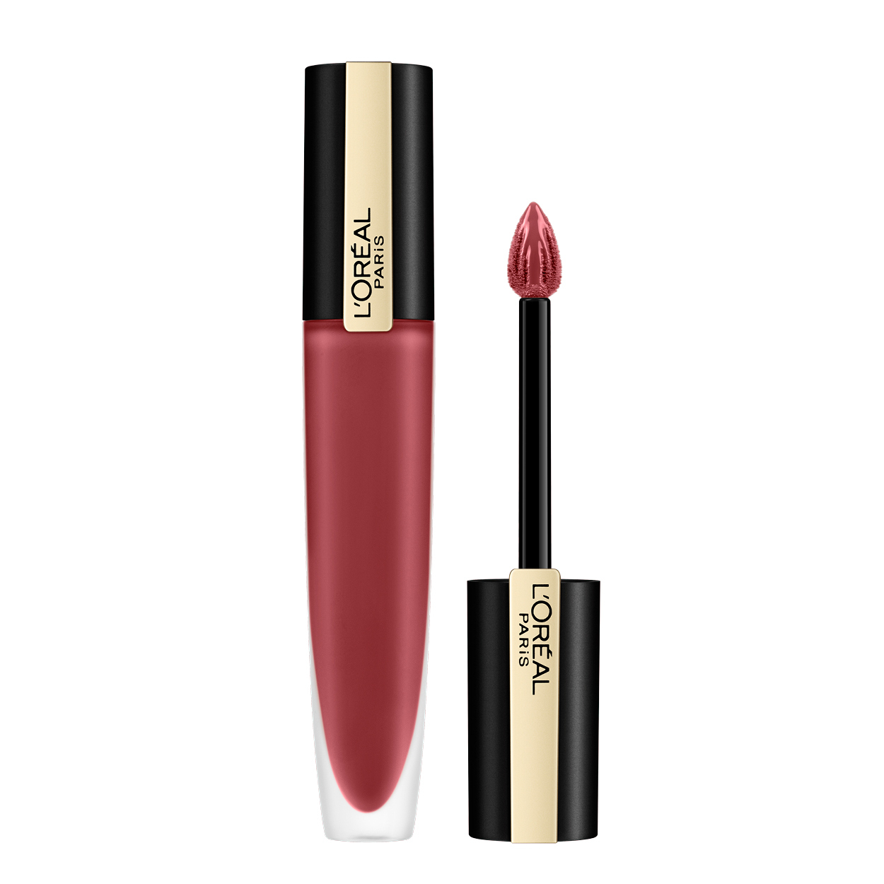 L'Oréal Make-Up Designer Rouge Signature Lipstick - 129 I Lead - Roze - Matte Vloeibare Lippenstift - 7 ml