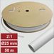 Electronic Garage EG25CA033 Krimpkous zonder lijm Wit 25 mm 12.5 mm Krimpverhouding:2:1 50 m