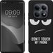 kwmobile telefoonhoesje geschikt voor Xiaomi Redmi Note 15 4G / 5G / Poco M8 5G - Hoesje voor smartphone in wit / zwart - Backcover van TPU - Don't Touch My Phone design