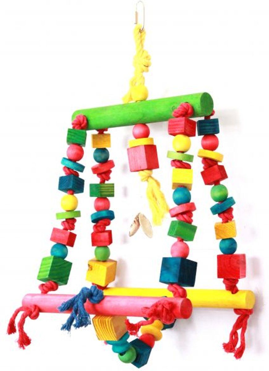HAPPY PET Double Swing Papegaai - Speelgoed - 25 x 44 cm