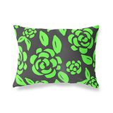 BonaMaison Neon Groen-Rook Decoratieve Kussensloop, Kussenhoezen Bank, Decoratieve Kussenhoesjes, Kussensloop; Sofa, Slaapkamer, Kantoor, Auto 35x50 Cm - Ontworpen en vervaardigd in Turkije