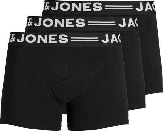 JACK & JONES SENSE TRUNKS 3-PACK NOOS Heren Trunks Zwart M
