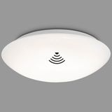 Briloner Elipso - Plafonnier LED - avec détecteur de mouvement - éclairage de salle de bain - lampe de plafond avec capteur - capteur crépusculaire - minuterie - Ø38 cm