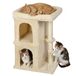 Relaxdays Krabpaal - 46x71x40 cm - beige - sisal - met ligplaats