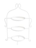 APS 33200 serveerrek "Romantic", frame zonder borden, voor 3 borden tot max. Ø 17,5 cm, etagère, 22,5 x 16,0 x 32,0 cm, wit