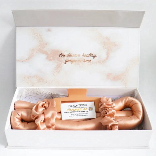 MIMATE Heatless Curls - Haarklem - ROZE - Haarrollers - Krullen Zonder Hitte - 4 stuks