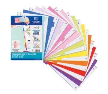 Oxford Schutkaarten - Polypropyleen (PP) - A4 - Assorted Colours - 10 stuks