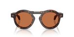 Moncler Glisse Me6019u Lunettes de soleil unisexe Havane Rondes Marron 47mm