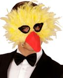Widmann Geel vogel masker met veren voor volwassenen