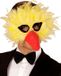 Widmann Geel vogel masker met veren voor volwassenen