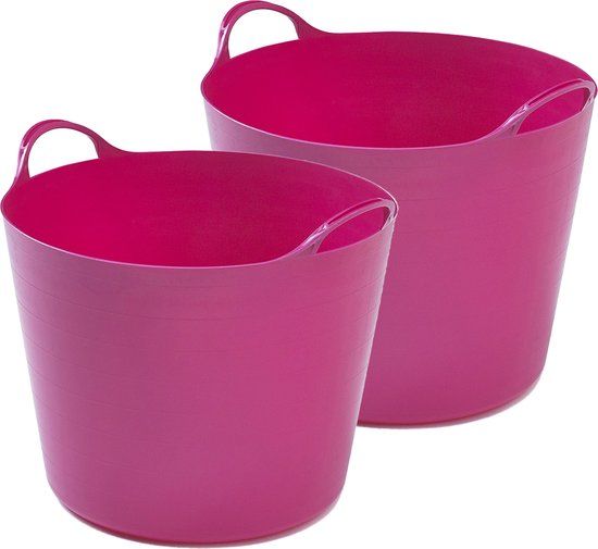 Whitefurze Flexibele Emmer - 2x 26 Liter - Roze