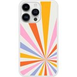 Apple Bedrukt siliconen hoesje compatibel met iPhone 14 Pro Circle rainbow