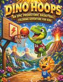 Dino Hoops: An Epic Prehistoric Basketball Coloring Adventure for Kids